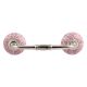 Pink Ceramic Bridge Dresser Handle